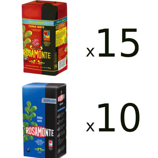 Rosamonte Especial 1kg x 15 + Despalada 1kg x 10
