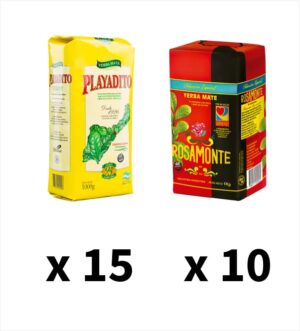 Playadito Tradicional 1kg X 15 + Rosamonte Especial 1kg X 10